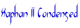 Xaphan II Condensed लिपि
